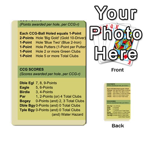 Championship Card Golf Deck (final Version 12 Back 1