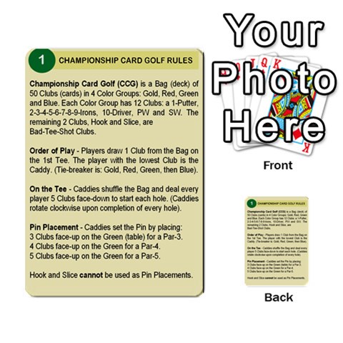 Championship Card Golf Deck (final Version 12 Front 2