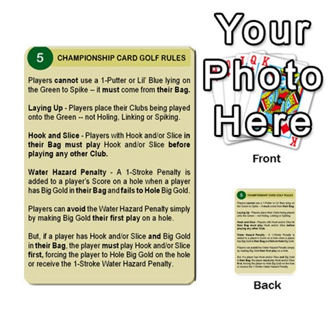 Championship Card Golf Deck (final Version 12 Front 4