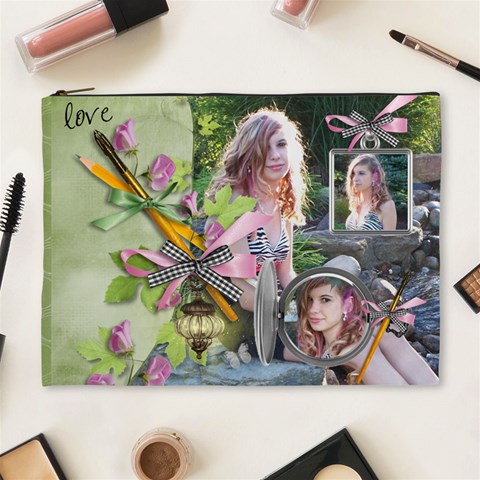 Xl Cosmetic Bag By Laurrie Front