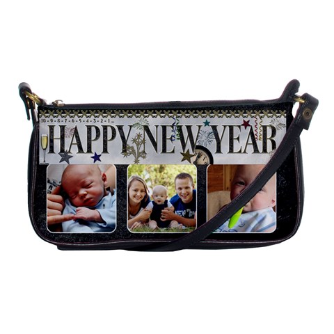 Happy New Year Shoulder Clutch Bag By Lil Front