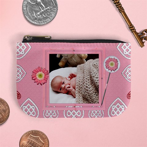 Pink Love Mini Coin Purse By Lil Front