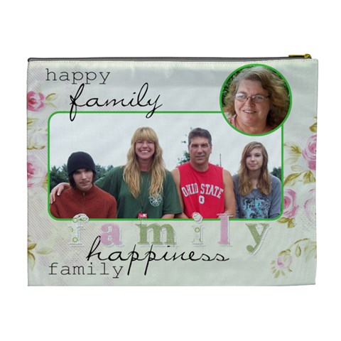 Xl Cosmetic Bag Family Happiness By Laurrie Back