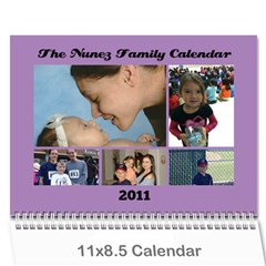 NunezFamilyCalendar - Wall Calendar 11  x 8.5  (12-Months)