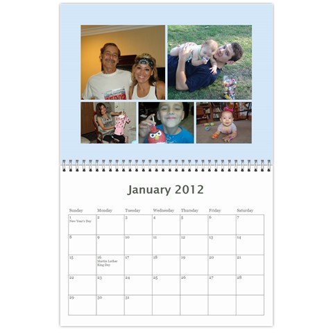 Nunezfamilycalendar By Becky Jan 2012