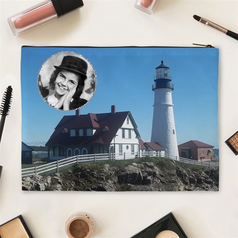 Light House Xl Cosmetic Bag By Kim Blair Back