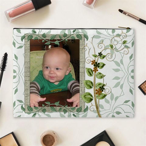 Green Nature Xl Cosmetic Bag By Lil Back
