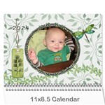 Green Nature 12 Month Wall Calendar - Wall Calendar 11  x 8.5  (12-Months)