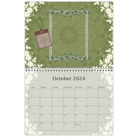 Green Nature 12 Month Wall Calendar By Lil Oct 2024