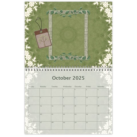 Green Nature 12 Month Wall Calendar By Lil Oct 2024