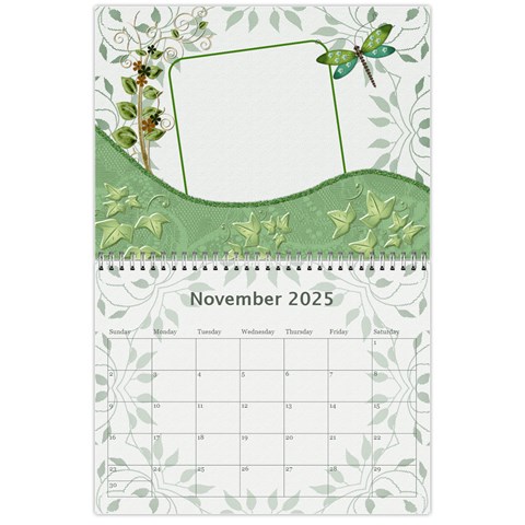 Green Nature 12 Month Wall Calendar By Lil Nov 2025