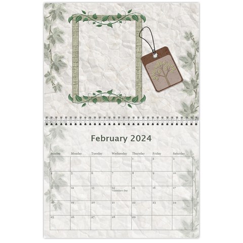 Green Nature 12 Month Wall Calendar By Lil Feb 2024