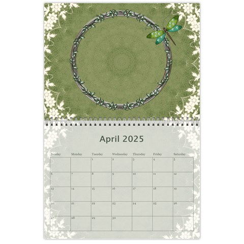 Green Nature 12 Month Wall Calendar By Lil Apr 2025