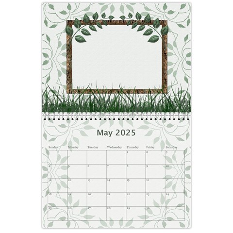 Green Nature 12 Month Wall Calendar By Lil May 2025