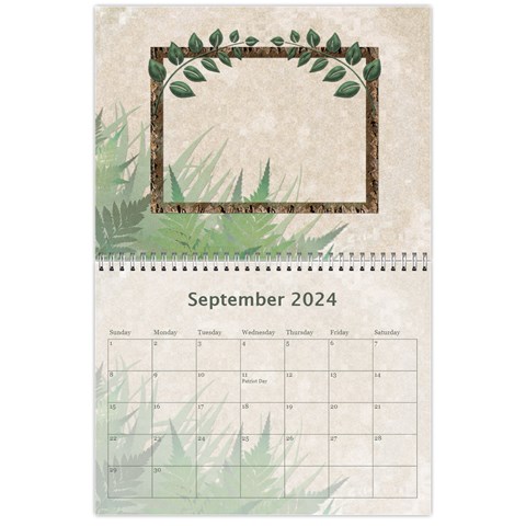 Green Nature 12 Month Wall Calendar By Lil Sep 2024