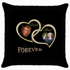 Wedding Throw Pillow - Throw Pillow Case (Black)