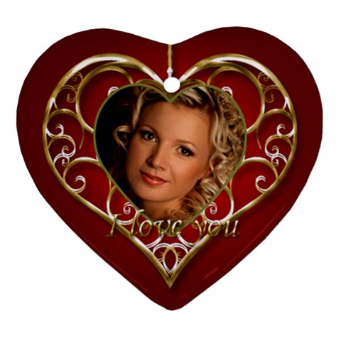 Love Heart Ornament By Deborah Front