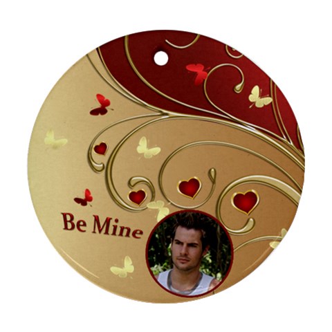 Be Mine Round Ornament By Deborah Front