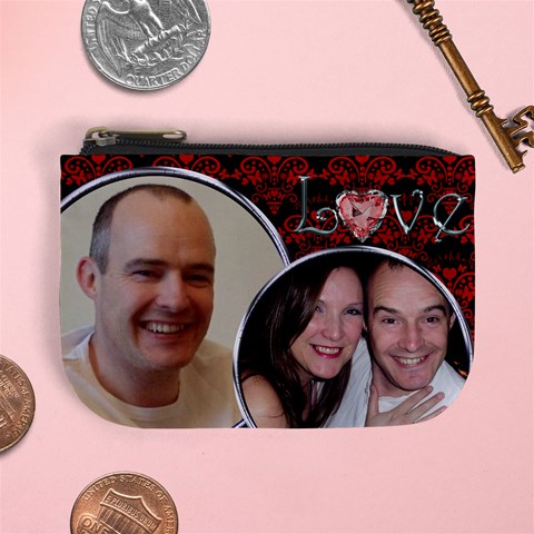 Red Valentines Love Mini Purse By Claire Mcallen Front