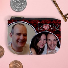 Red Valentines Love mini purse - Mini Coin Purse