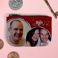 Red Valentines mini purse - Mini Coin Purse