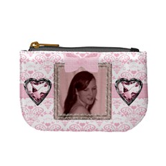Pink love jewel heart mini purse - Mini Coin Purse