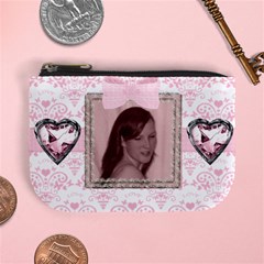 Pink love jewel heart mini purse - Mini Coin Purse