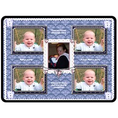 Flutter bear, dark blue baby boys blanket - Fleece Blanket (Large)