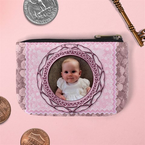 Vintage Rose Lilac Mini Purse By Claire Mcallen Back