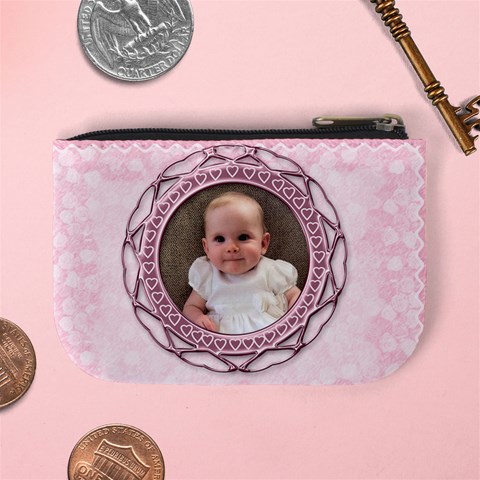 Vintage Rose Pale Pink Mini Purse By Claire Mcallen Back