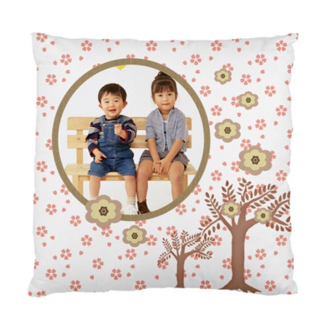 Choco Florals Fun Cushion Case By Happylemon Front