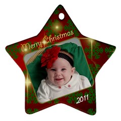 Lillian Mae - Star Ornament (Two Sides)