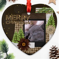 christmas - Heart Ornament (Two Sides)