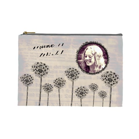 Make A Wish Large Cosmetic Bag By Charity Front