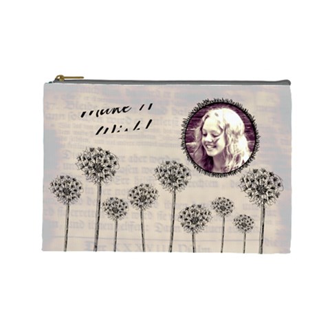 Make A Wish Large Cosmetic Bag By Charity Front