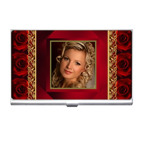 My Rose Business Card Holder By Deborah Front