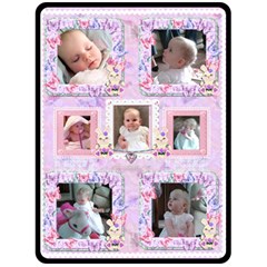 Flutter bear pink girls blanket blankie - Fleece Blanket (Large)