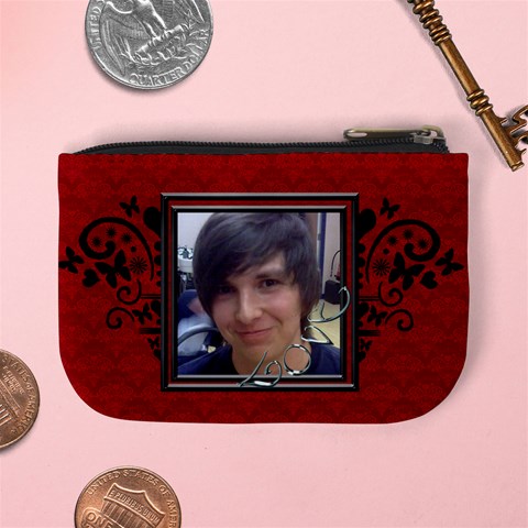 Red, Black Love Mini Purse By Claire Mcallen Back