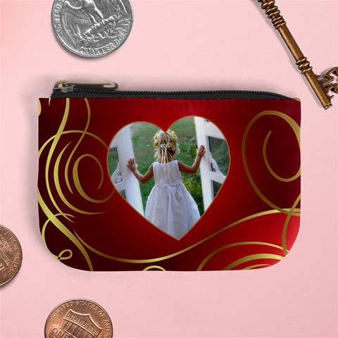 Little Heart Mini Coin Purse By Deborah Front