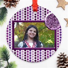 round ornament--purple - Round Ornament (Two Sides)