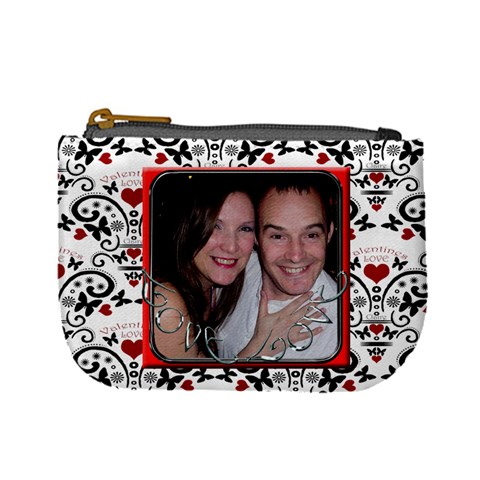 Red Framed Cute And Funky Girlfriend Valentines Mini Purse By Claire Mcallen Front