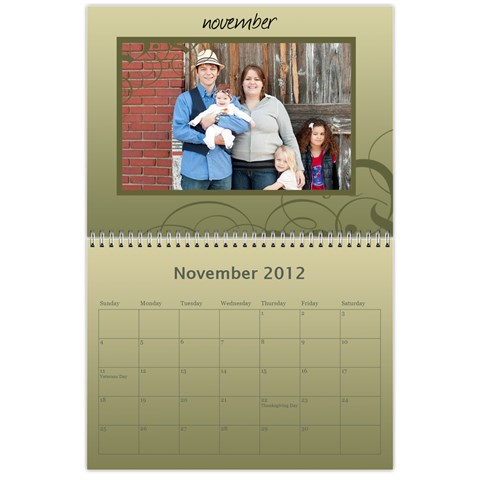 2012 Calendar By Tricia Henry Nov 2012