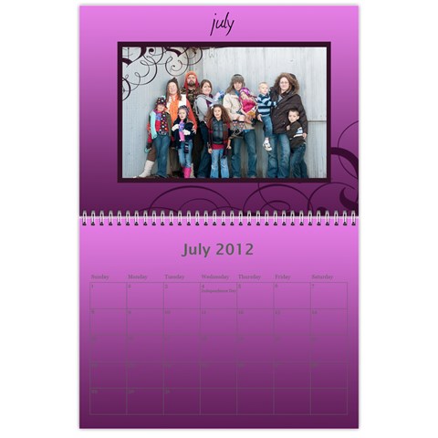 2012 Calendar By Tricia Henry Jul 2012