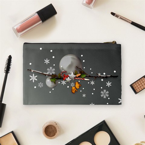 Merry Christmas Cosmetic Bag (m) By Elena Petrova Back