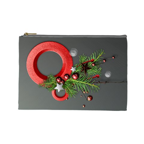 Merry Christmas Cosmetic Bag (l) By Elena Petrova Front