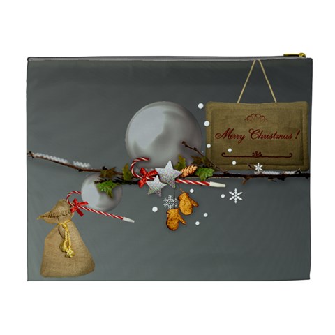 Merry Christmas Cosmetic Bag (xl) By Elena Petrova Back