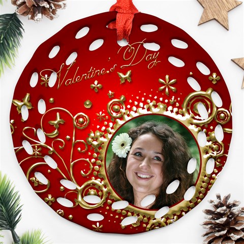 Valentine Filigree Ornament By Deborah Front
