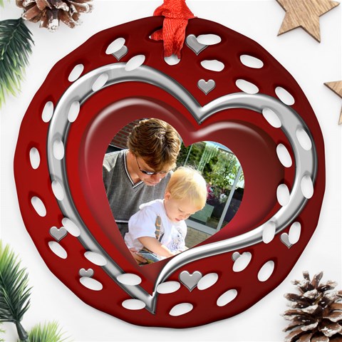 Love Filigee Ornament By Deborah Front