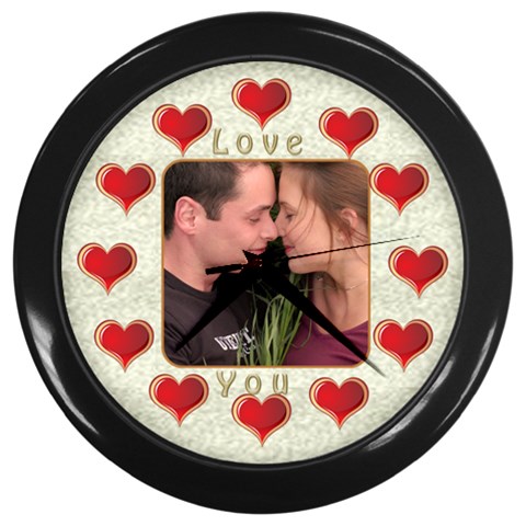 Love You Wall Clock By Deborah Front