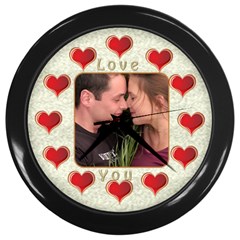 Love You Wall Clock - Wall Clock (Black)